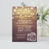 Elegant EAT Boire & Etre Marié Mariage Invitations (Debout devant)
