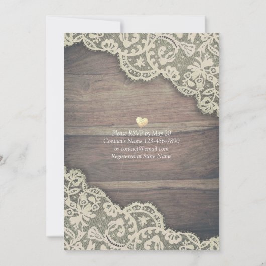 Elegant EAT Boire & Etre Marié Mariage Invitations (Dos)