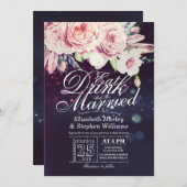 Elegant EAT Boire & Etre Marié Mariage Invitations (Devant / Derrière)