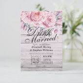 Elegant EAT Boire & Etre Marié Mariage Invitations (Debout devant)