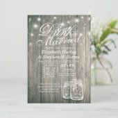 Elegant EAT Boire & Etre Marié Mariage Invitations (Debout devant)