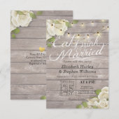 Elegant EAT Boire & Etre Marié Mariage Invitations (Devant / Derrière)