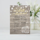 Elegant EAT Boire & Etre Marié Mariage Invitations (Debout devant)