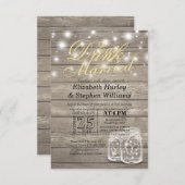 Elegant EAT Boire & Etre Marié Mariage Invitations (Devant / Derrière)