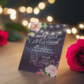 Elegant EAT Boire & Etre Marié Mariage Invitations