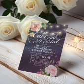 Elegant EAT Boire & Etre Marié Mariage Invitations