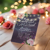 Elegant EAT Boire & Etre Marié Mariage Invitations