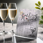 Elegant EAT Boire & Etre Marié Mariage Invitations