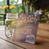 Elegant EAT Boire & Etre Marié Mariage Invitations