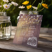 Elegant EAT Boire & Etre Marié Mariage Invitations