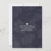 Elegant EAT Boire & Etre Marié Mariage Invitations (Dos)