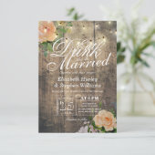 Elegant EAT Boire & Etre Marié Mariage Invitations (Debout devant)