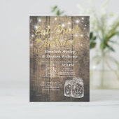 Elegant EAT Boire & Etre Marié Mariage Invitations (Debout devant)