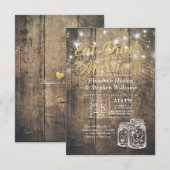 Elegant EAT Boire & Etre Marié Mariage Invitations (Devant / Derrière)