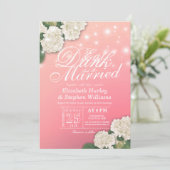 Elegant EAT Boire & Etre Marié Mariage Invitations (Debout devant)