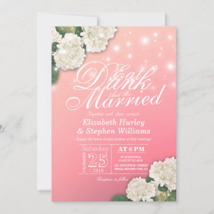 Elegant EAT Boire & Etre Marié Mariage Invitations