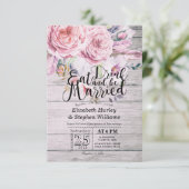 Elegant EAT Boire & Etre Marié Mariage Invitations (Debout devant)