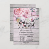 Elegant EAT Boire & Etre Marié Mariage Invitations (Devant / Derrière)