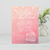 Elegant EAT Boire & Etre Marié Mariage Invitations (Debout devant)