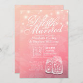 Elegant EAT Boire & Etre Marié Mariage Invitations (Devant / Derrière)