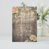 Elegant EAT Boire & Etre Marié Mariage Invitations (Debout devant)