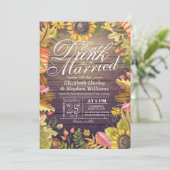 Elegant EAT-Drink en huwelijkshuwelijk Kaart (Staand voorkant)