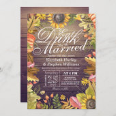 Elegant EAT-Drink en huwelijkshuwelijk Kaart (Voorkant / Achterkant)