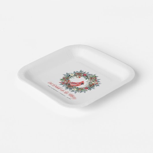 Elegant Eat Drink en prettige kerstfeest Papieren Bordje (Gebogen)