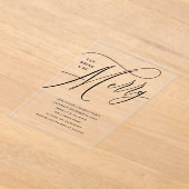 Elegant Eat, Drink, wees vrolijk feestje Acryl Uitnodigingen (Laagn)