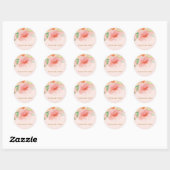ELÉGANT EAU ROSE MARIAGE autocollants scellés (Feuille)