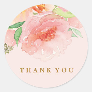 ELÉGANT EAU ROSE MARIAGE autocollants scellés