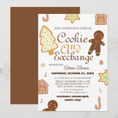 Élégant échange de biscuits de Noël sur invitation (Devant / Derrière)