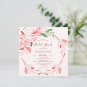 Élégant échec Sakura nuptiale invitation à la douc (Debout devant)