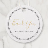 Elegant echtpaar Monogram bruiloft Bedankjes Labels (Achterkant)