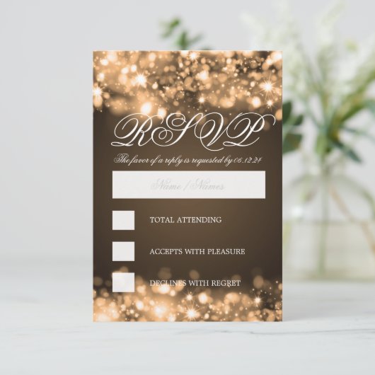 Élégant éclat d'or RSVP (Debout devant)