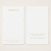 Élégant écran de collier d'oreille blanc moderne (Devant & derrière)