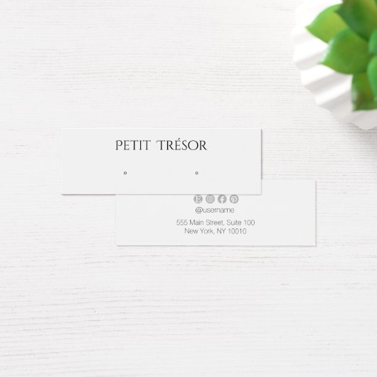 Élégant Écran d'oreille blanc brut (Bureau)