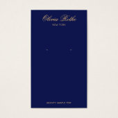 Élégant écran d'oreille bleu marine (Devant)