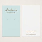 Élégant écran d'oreille bleu simple (Devant & derrière)