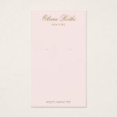 Élégant écran d'oreille rose pâle Script (Devant)