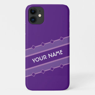 Elegant edelachtbare violetband met jouw naam iPhone 11 hoesje