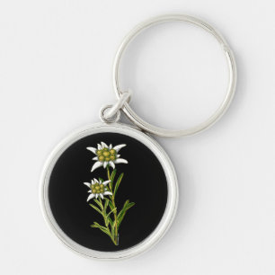 Elegant Edelweiss Flowers Sleutelhanger