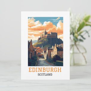 Elegant Edinburgh Schotland Kasteel Vintage Reis Kaart