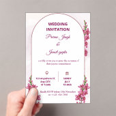 Elegant Editable Wedding Invitation | Modern Flora (In situ (ordinateur de poche))
