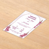 Elegant Editable Wedding Invitation | Modern Flora (Poser)