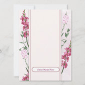 Elegant Editable Wedding Invitation | Modern Flora Kaart (Achterkant)