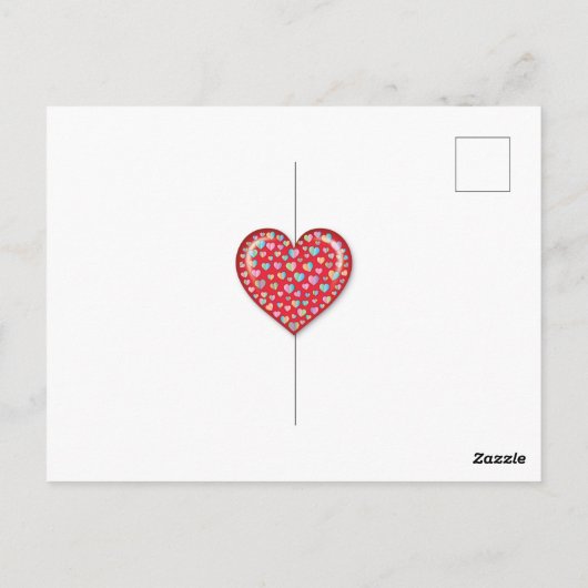 Elegant Editibale Simple Cardiaque Design Carte Po (Dos)