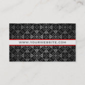 Elegant Edwardian Gentleman's Damask Visitekaartje (Achterkant)