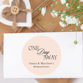 Elegant één dag verwijderd repetitiediner Roze Blu Ronde Sticker