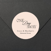 Elegant één dag verwijderd repetitiediner Roze Blu Ronde Sticker